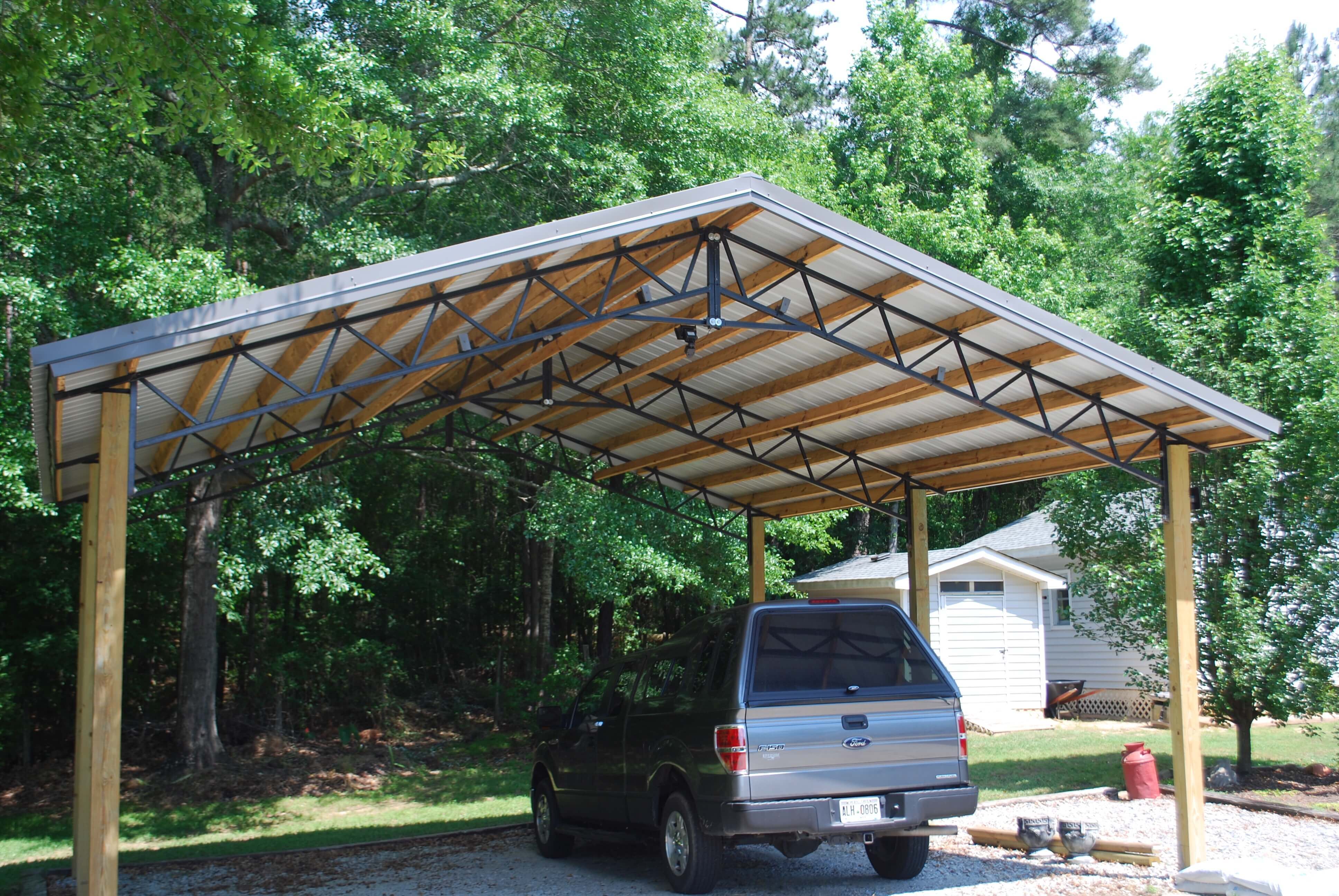 how to build a pole carport